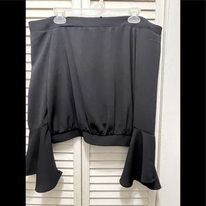 Small black off shoulder long sleeve top